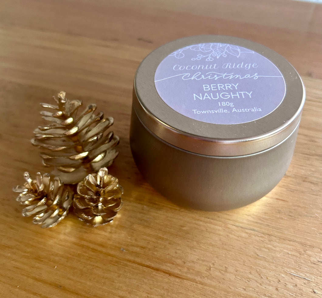 Christmas Candles - Rose Gold Tin